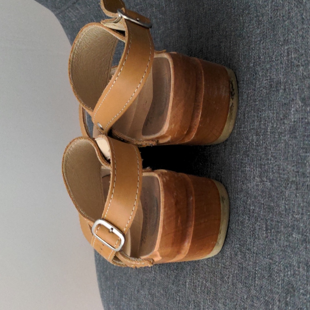 Troentorp Ingrid Tan Leather Clog Sandal 36 - Picture 5 of 8